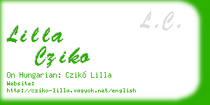 lilla cziko business card